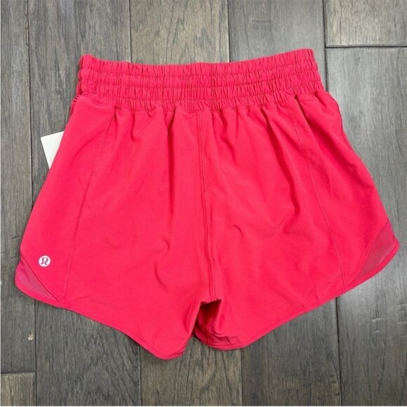 Lululemon NWT Hotty Hot Short *High-Rise Long 4" Cherry Mist - Picture 2 of 7